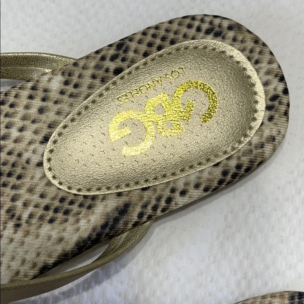 - GBG Golden Snake Sandals size 8